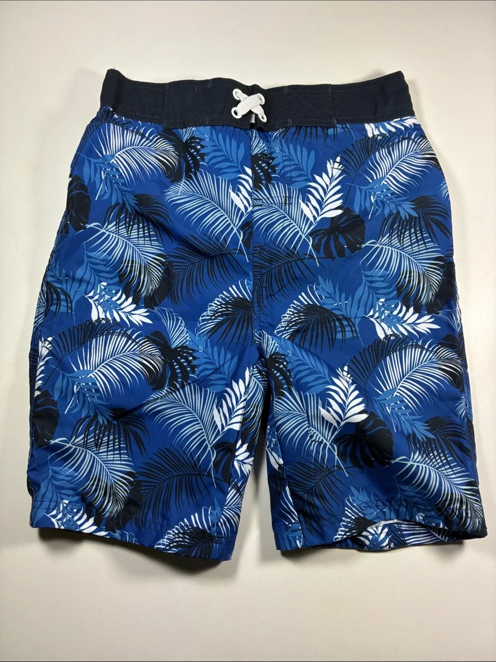 NWOT Aeropostale Black & Blue Tropical Boys' Rash Guard Swim Set, size 10'